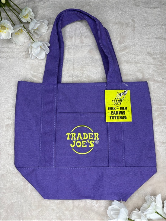 Trader Joe'S Handbags - Trader Joe’s Halloween Purple Canvas Tote Bag